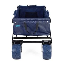 Yello Folding Beach Trolley -World Of Camping BGG1675 yello foldable trolley blue front copy