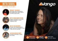 Vango Beta 550XL Tent 2025 27 Vango Beta 550XL Tent 2025 -World Of Camping Beta 550XL Infographic2 LowRes