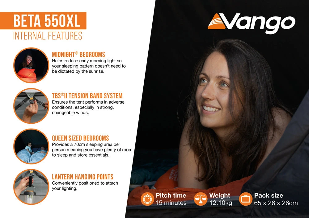 Vango Beta 550XL Tent 2025 9 Vango Beta 550XL Tent 2025 - Image 9