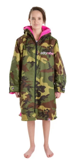 Dryrobe Advance Kids Long Sleeve Camouflage Pink - RECYCLED -World Of Camping S LS DA CAM PINK 222 2024x2024 be7032b7 ba14 4b73 a669 007f42686397