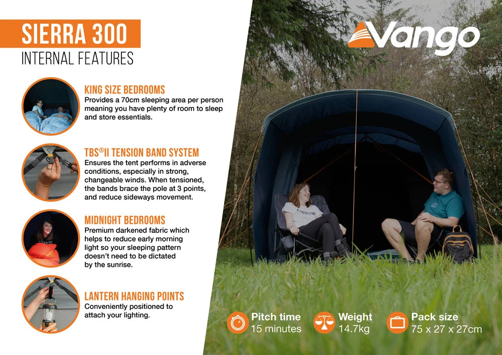 Vango Sierra 300 Poled Tent 2025 6 Vango Sierra 300 Poled Tent 2025 - Image 6
