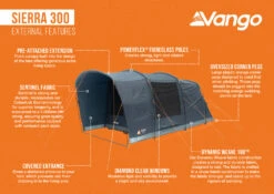 Vango Sierra 300 Poled Tent 2025 19 Vango Sierra 300 Poled Tent 2025 -World Of Camping Sierra 300 Infographic LowRes