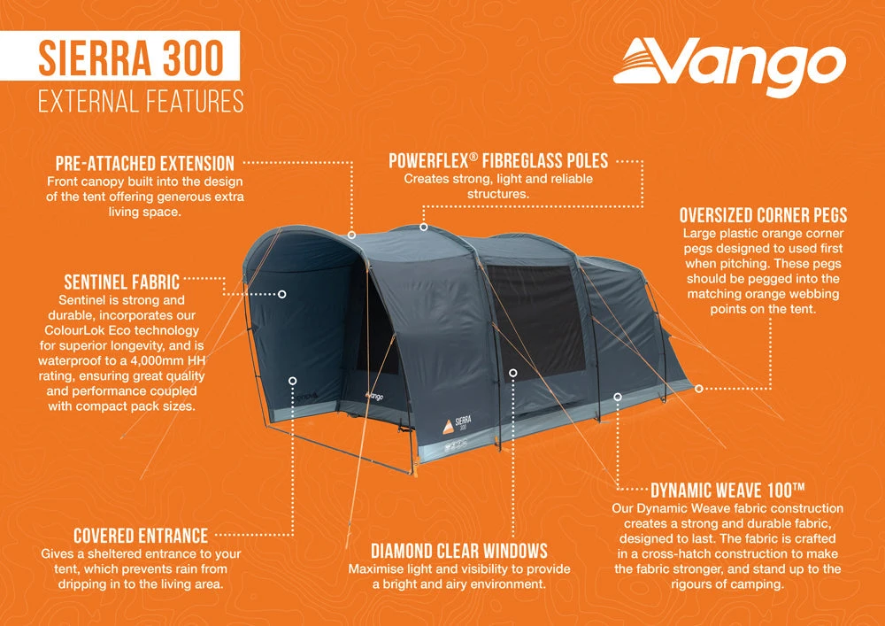 Vango Sierra 300 Poled Tent 2025 7 Vango Sierra 300 Poled Tent 2025 - Image 7
