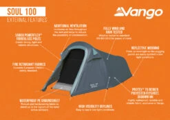 Vango Soul 100 Tent Deep Blue 2025 -World Of Camping Soul 100 Infographic External LowRes