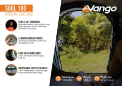 Vango Soul 100 Tent Deep Blue 2025 -World Of Camping Soul 100 Infographic Internal LowRes