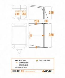 Vango Sunlight Air ProShield - Awning / Canopy For Caravans & Motorhomes 22 Vango Sunlight Air ProShield - Awning / Canopy For Caravans & Motorhomes -World Of Camping SunlightAir ElementsProShieldFloorplan2 LowRes