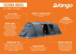 Vango Tacoma 800XL Tent Package -World Of Camping Tacoma 800xl Infographic LowRes
