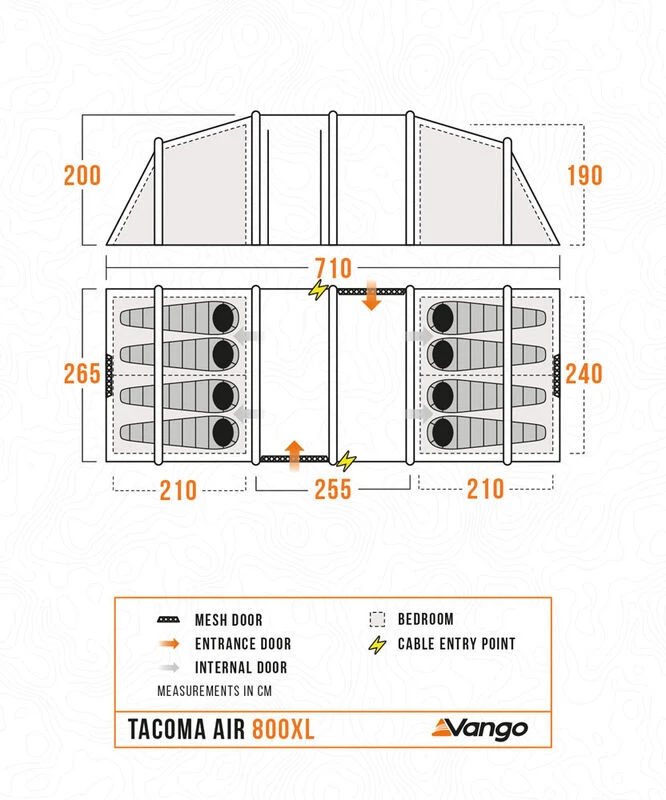 Vango Tacoma Air 800XL Tent - 2025 6 Vango Tacoma Air 800XL Tent - 2025 - Image 6