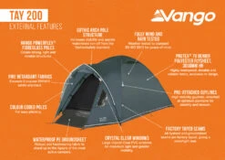 Vango Tay 200 Tent 2025 -World Of Camping Tay 200 Infographic External LowRes