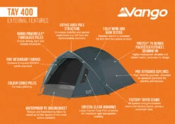 Vango Tay 400 Tent 2025 12 Vango Tay 400 Tent 2025 -World Of Camping Tay 400 Infographic External LowRes