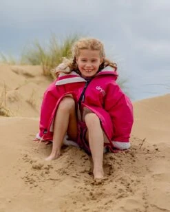 Dryrobe Advance Kids Long Sleeve Pink / Grey 10 Dryrobe Advance Kids Long Sleeve Pink / Grey -World Of Camping kids advance ls pink 5